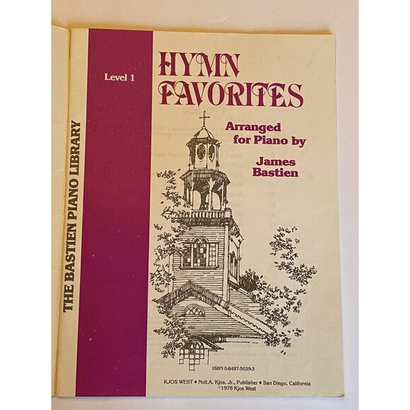 Hymn Favorites Level 1 James Bastien Arranged for Piano WP44 Sheet Music - Picture 5 of 7